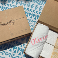 Personalized Hooded Baby Towel Gift Set