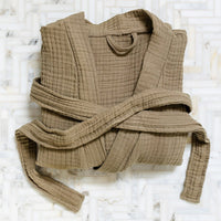 Unisex Turkish Cotton Robe in Forest, Lightweight and Absorbent Turkish Cotton Towels. Luxuriously Soft and Eco-Friendly.