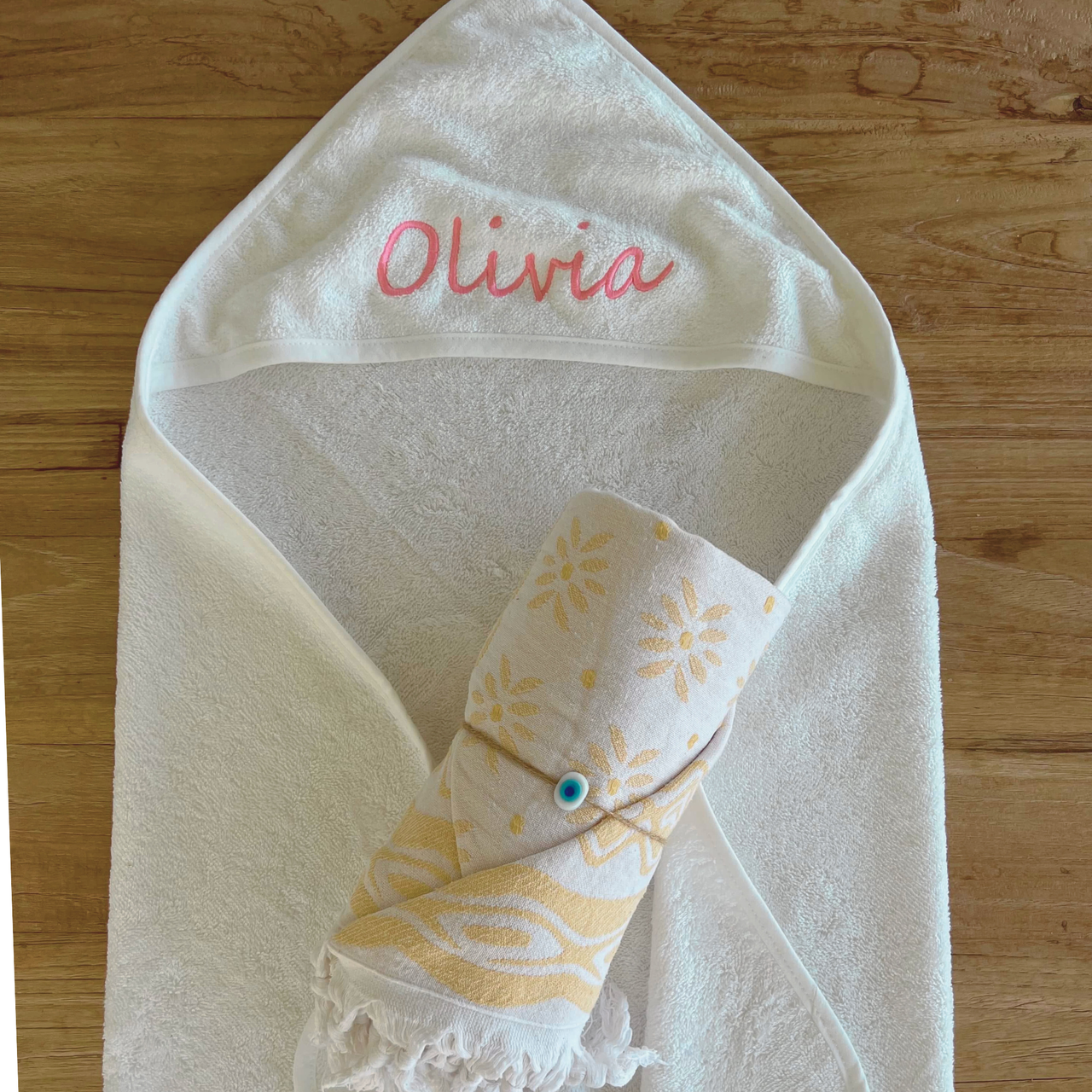 Personalized Hooded Baby Towel Gift Set