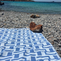 Catania Peshtemal in Sea Blue, Lightweight and Quick-Drying Turkish Peshtemal Beach Towels. Versatile and Eco-Friendly.