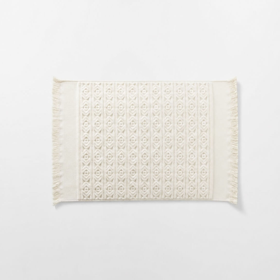 Fringed Ikat Bath Mat