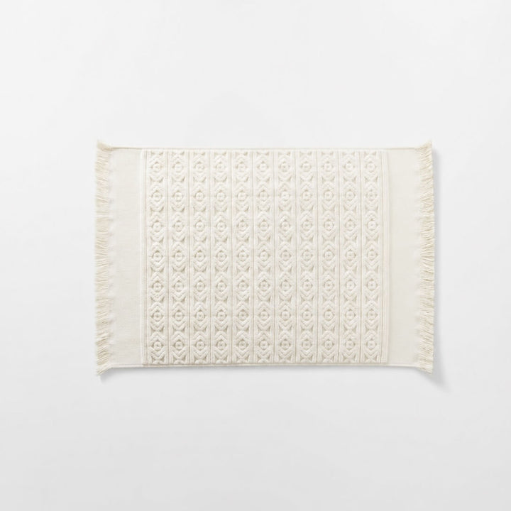 Fringed Ikat Bath Mat