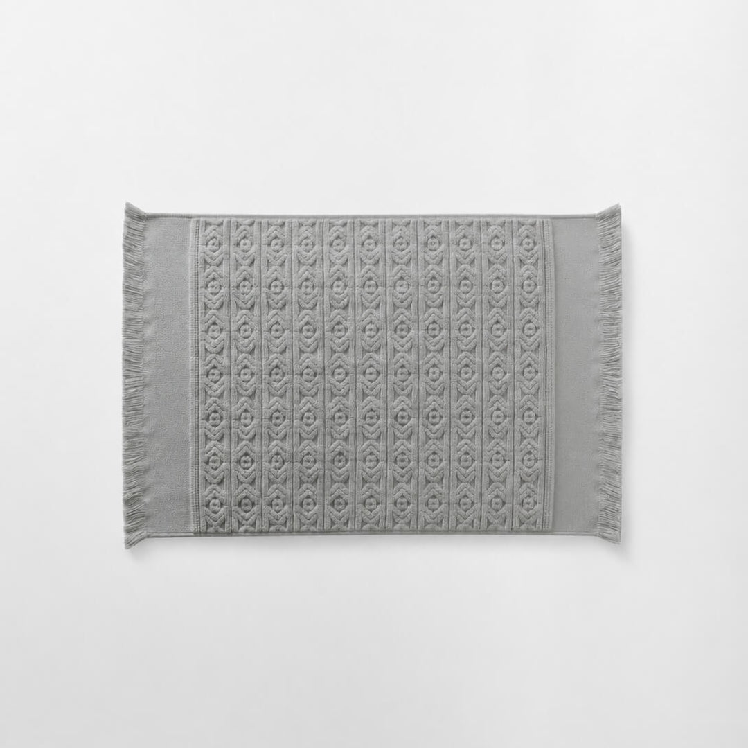 Fringed Ikat Bath Mat