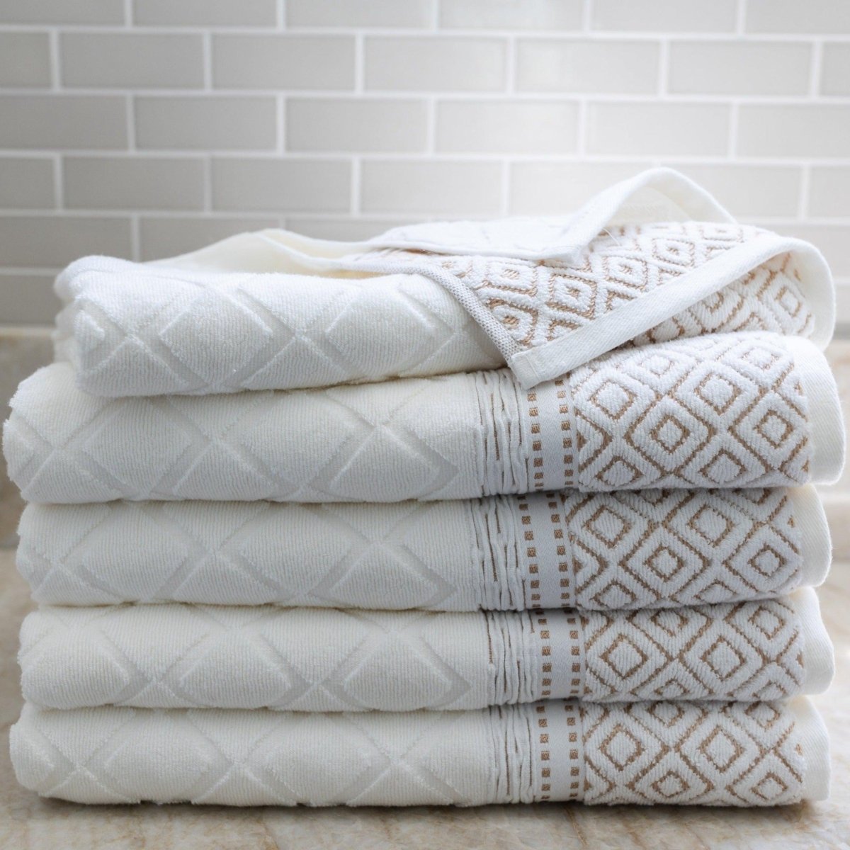 The Modern Ikat Towel, Lightweight and Absorbent Turkish Cotton Towels. Luxuriously Soft and Eco-Friendly.