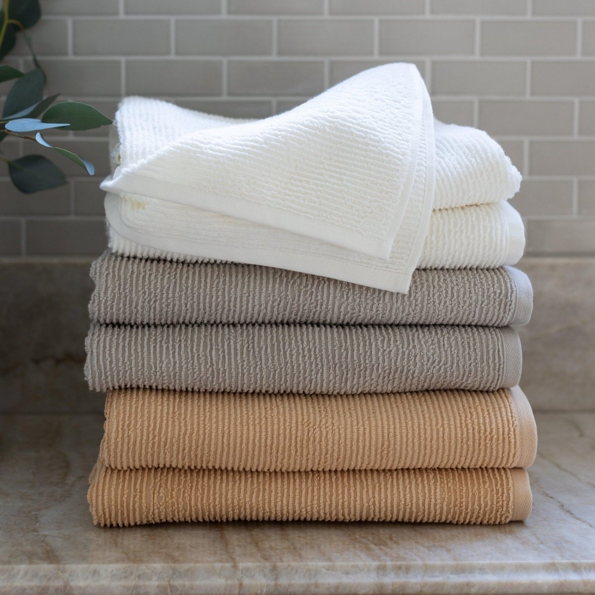 The Soft Rib Towel, Lightweight and Absorbent Turkish Cotton Towels. Luxuriously Soft and Eco-Friendly.