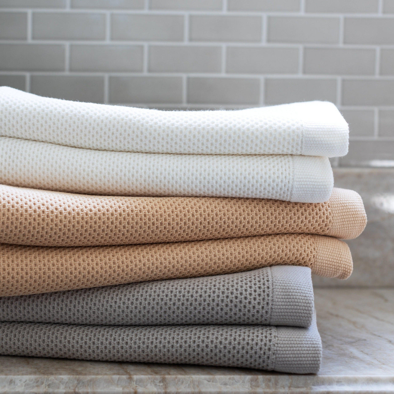 Waffle Weave Turkish Cotton Bath Towel and Towel Set – Pine & Palm