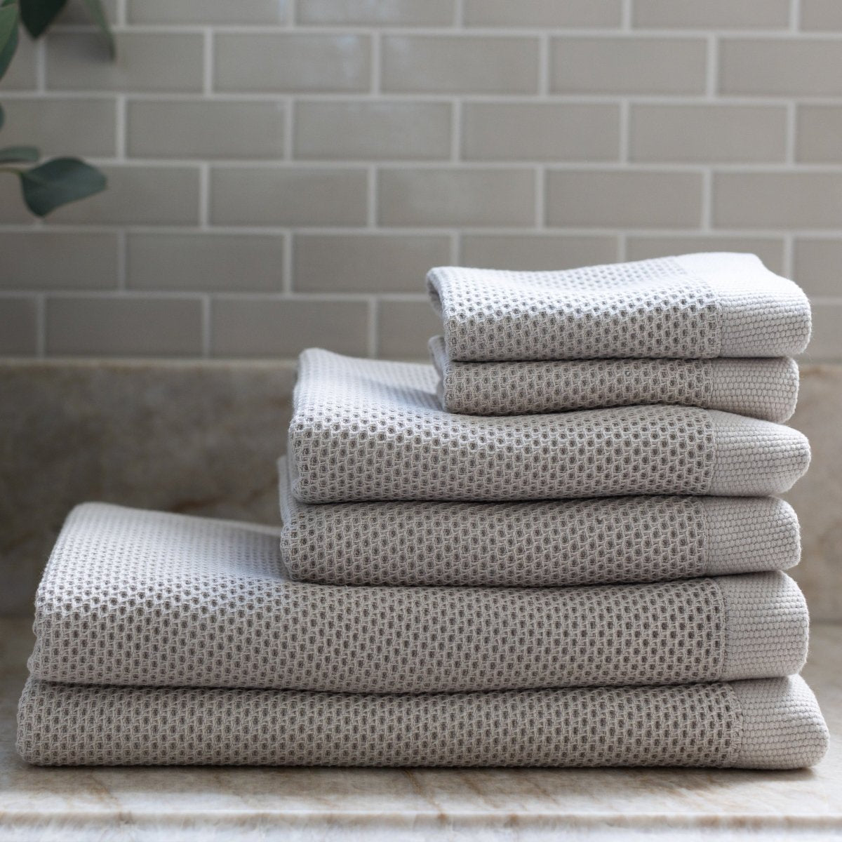 The Waffle Weave Towel, Lightweight and Absorbent Turkish Cotton Towels. Luxuriously Soft and Eco-Friendly.