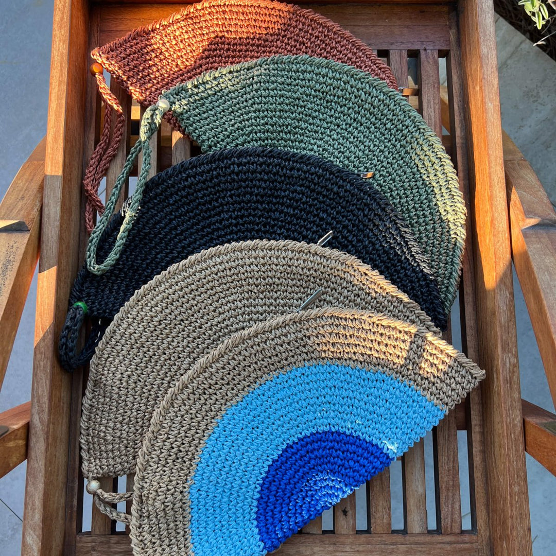 Yarim Ay Clutch, Handmade Turkish Crochet Bags. Eco-Friendly, Sustainable, and Stylish.