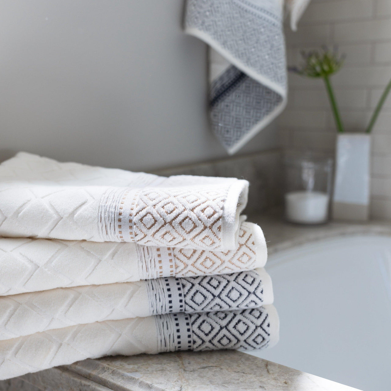 The Modern Ikat Towel